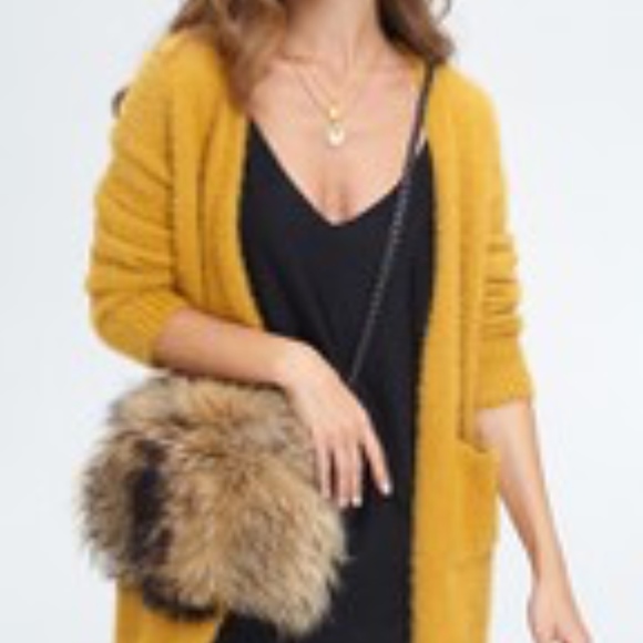 Mustard Cardigan Sweater - Picture 3 of 3